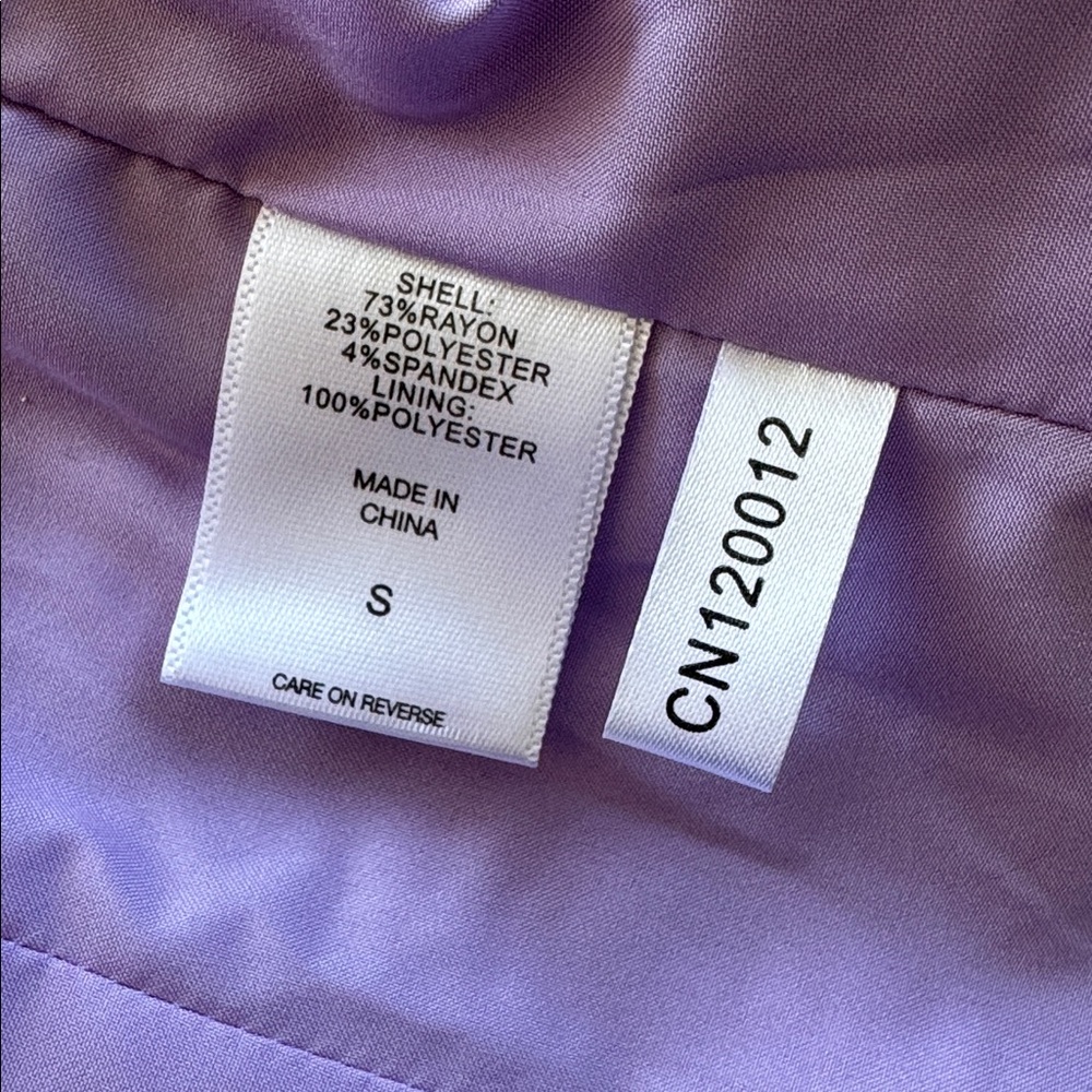 New York & Company purple white plaid button up sleeveless vest blouse small - Picture 12 of 13